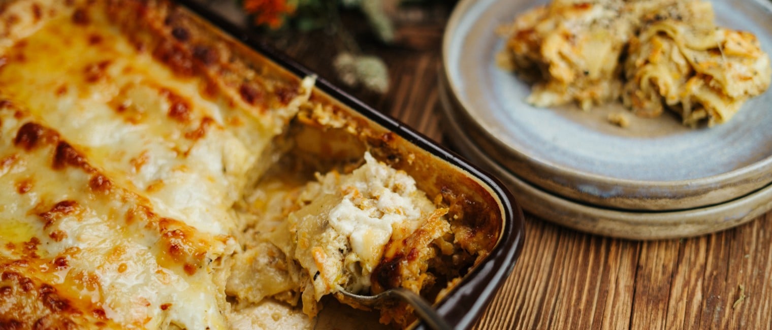 SPAR Mahlzeit Cremige Süßkartoffel-Kohlrabi-Lasagne