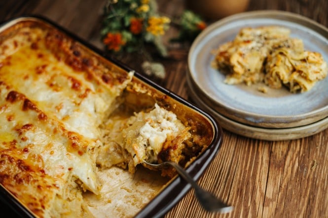 SPAR Mahlzeit Cremige Süßkartoffel-Kohlrabi-Lasagne