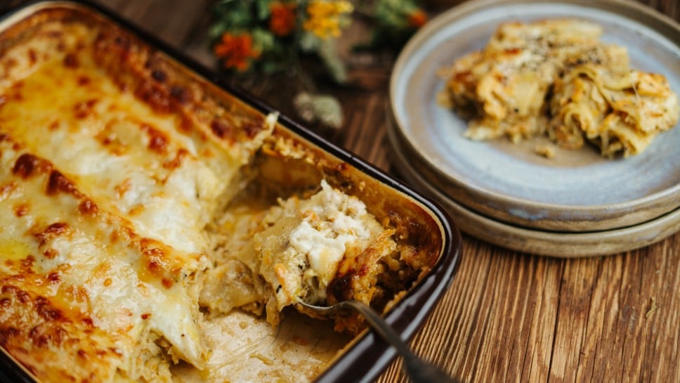 SPAR Mahlzeit Cremige Süßkartoffel-Kohlrabi-Lasagne