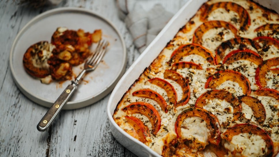 SPAR Mahlzeit Moussaka mit Rindfleisch und Kürbis-Gemüse