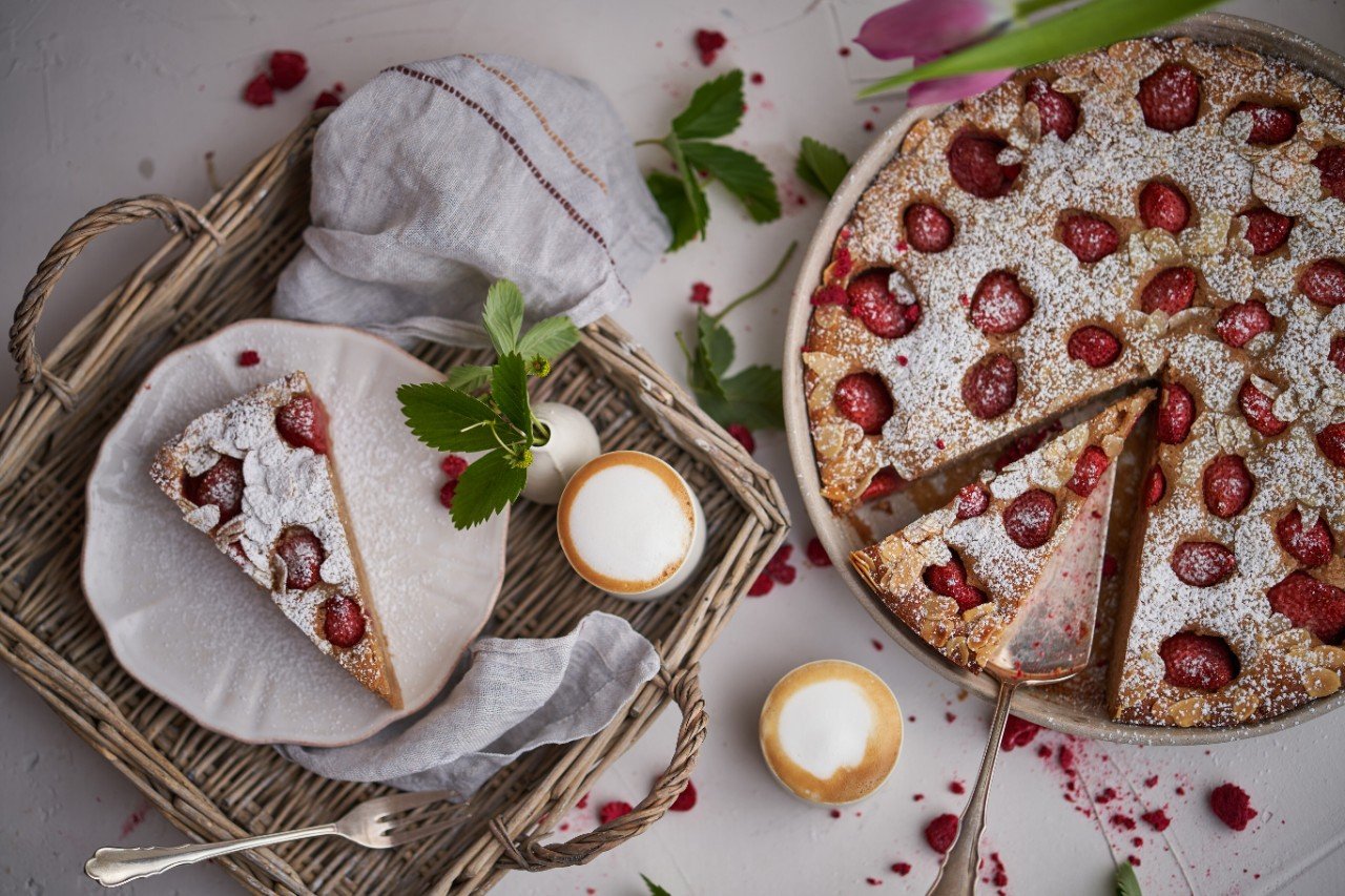 Einfacher Schoko-Erdbeer-Kuchen