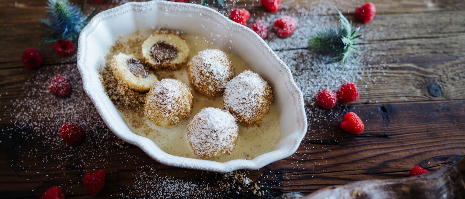 SPAR Mahlzeit Nougat-Grießknödel mit Vanillesauce