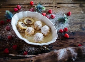 SPAR Mahlzeit Nougat-Grießknödel mit Vanillesauce