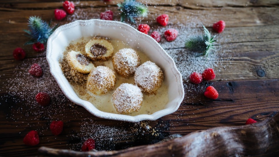 SPAR Mahlzeit Nougat-Grießknödel mit Vanillesauce