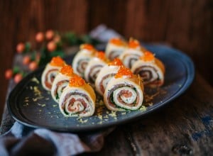 SPAR Mahlzeit Lachsröllchen mit Frischkäse und Rucola