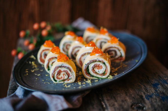 SPAR Mahlzeit Lachsröllchen mit Frischkäse und Rucola