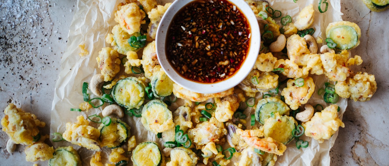 SPAR Mahlzeit Garnelen-Gemüse-Tempura mit Ponzu-Sauce