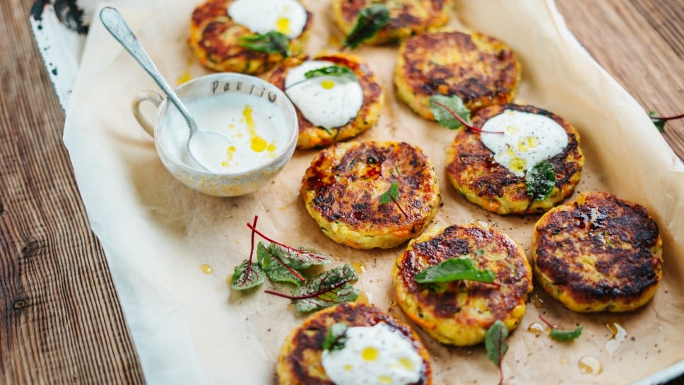 SPAR Mahlzeit Erdäpfel-Gemüse-Rösti mit Jogurtdip