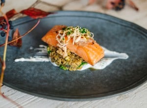 SPAR Mahlzeit Quinoa-Amaranth-Salat mit Wildlachs und Pinienkernen