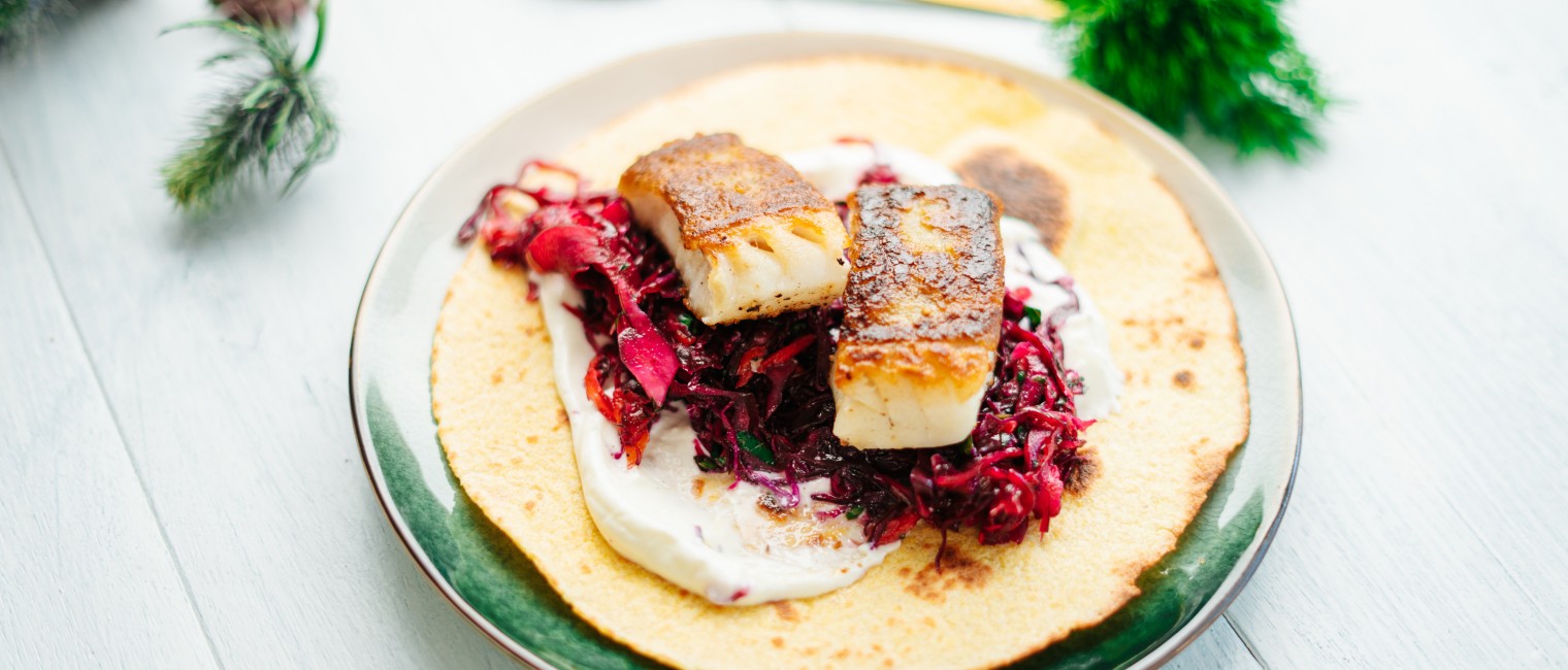 SPAR Mahlzeit Winterkabeljau mit knackigem Rotkraut-Salat