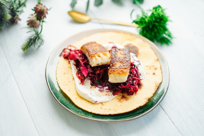 SPAR Mahlzeit Winterkabeljau mit knackigem Rotkraut-Salat