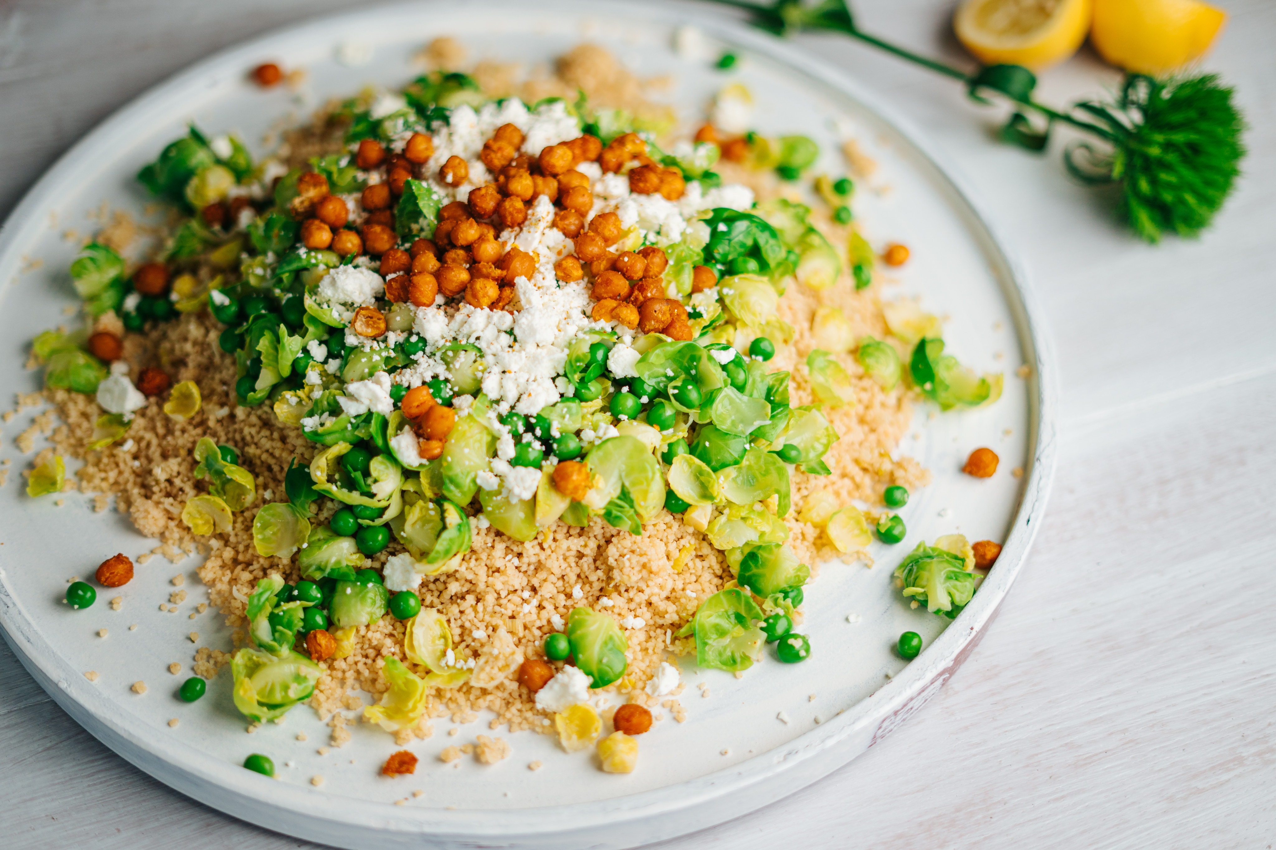Zitronen Couscous mit grünem Gemüse SPAR Kohlsprossen 300 G
