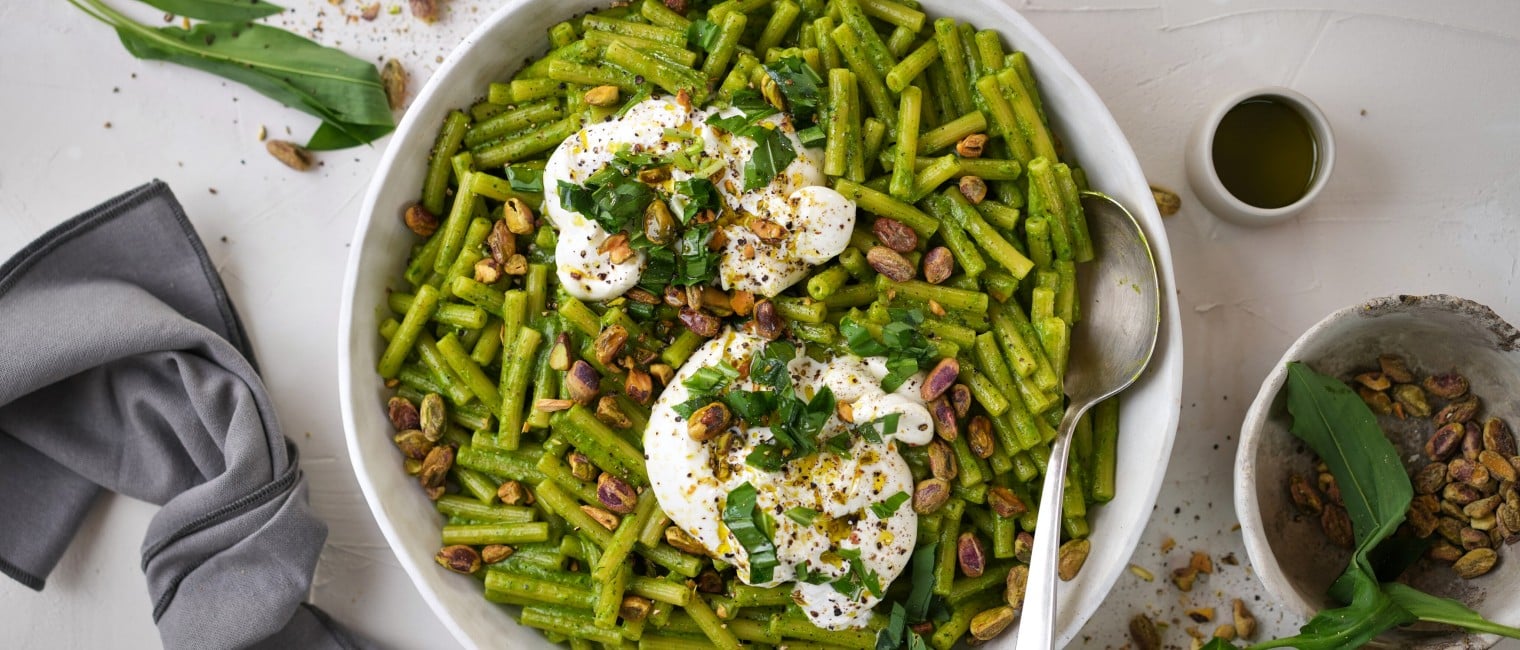 SPAR Mahlzeit Frühlingspasta mit Bärlauchpesto