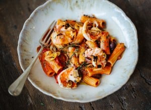 SPAR Mahlzeit Garnelen-Pasta mit Oliven und Sardellen
