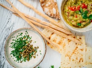 SPAR Mahlzeit Sardisches Fladenbrot mit Thunfisch-Creme und Avocado-Dip