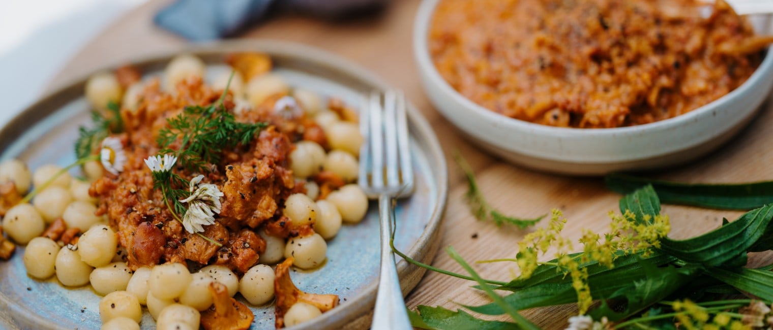 Mini-Gnocchi mit Salsiccia-Pilz-Sugo