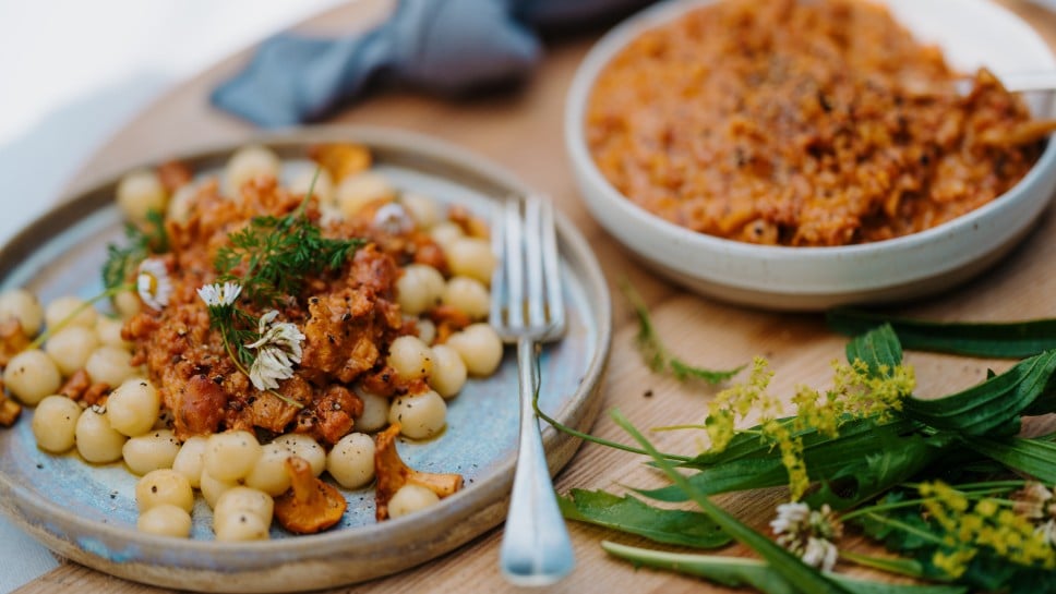 Mini-Gnocchi mit Salsiccia-Pilz-Sugo