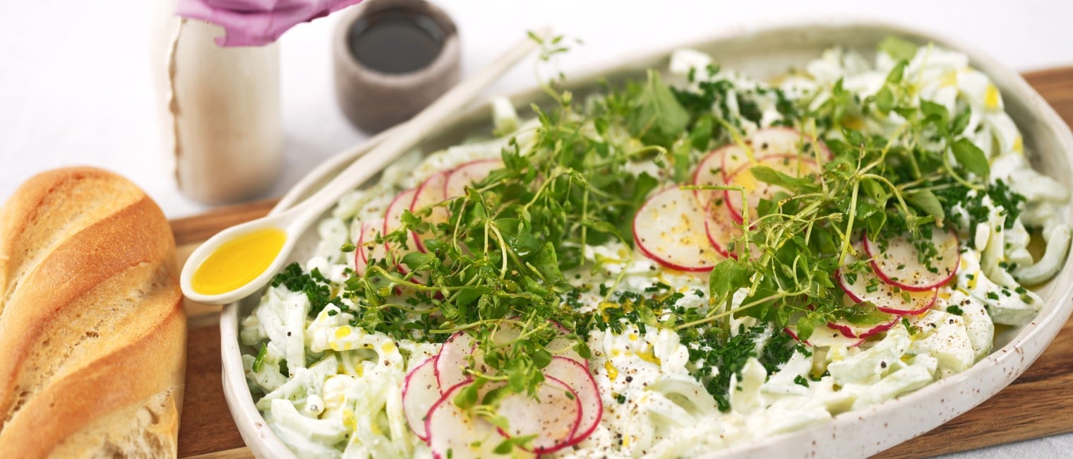 leichter Hüttenkäse-Salat