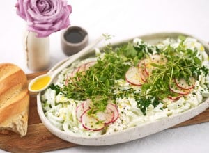 Hüttenkäse-Gurken-Salat