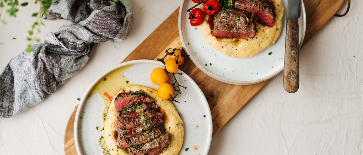 SPAR Mahlzeit! Minutensteak mit Polenta
