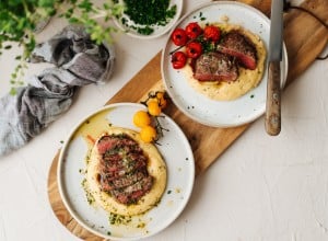 SPAR Mahlzeit! Minutensteak mit Polenta