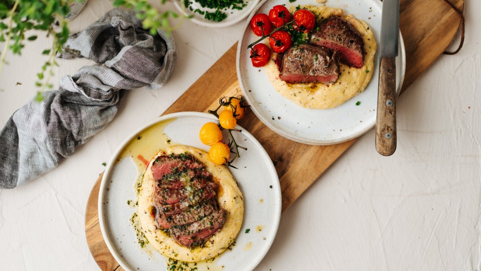 SPAR Mahlzeit! Minutensteak mit Polenta