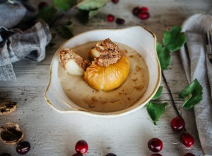 SPAR Mahlzeit Bratapfel mit Kastanienfüllung und Schilcher-Sabayo