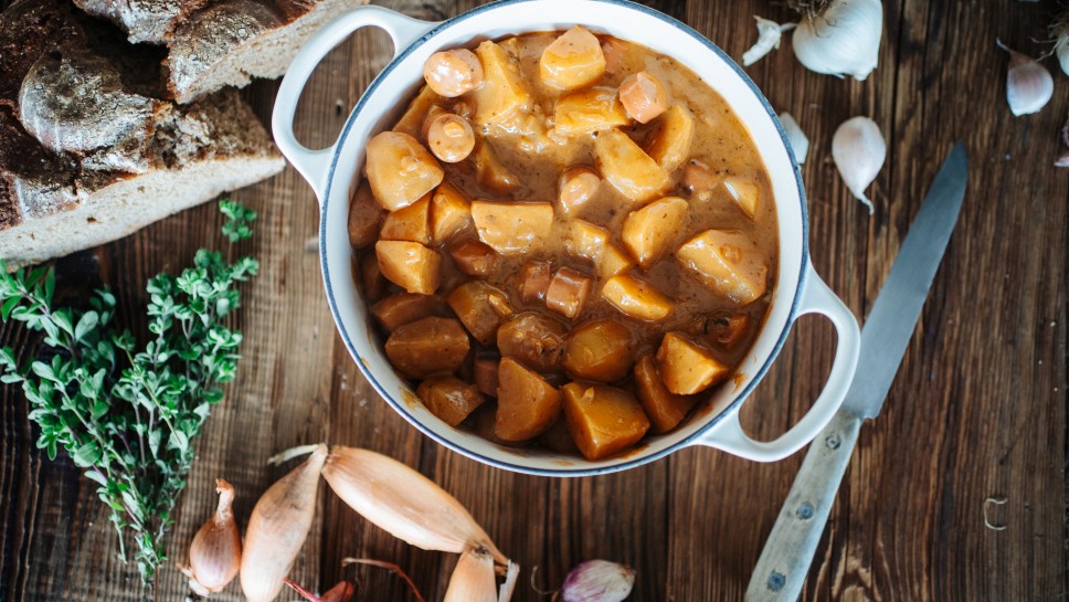 SPAR Mahlzeit Erdäpfelgulasch mit Würstel