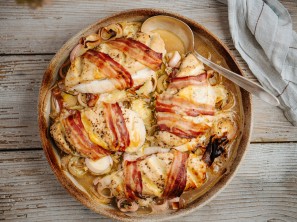 SPAR Mahlzeit Gefülltes Hühnchen mit Lauch aus dem Ofen