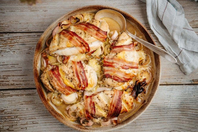 SPAR Mahlzeit Gefülltes Hühnchen mit Lauch aus dem Ofen