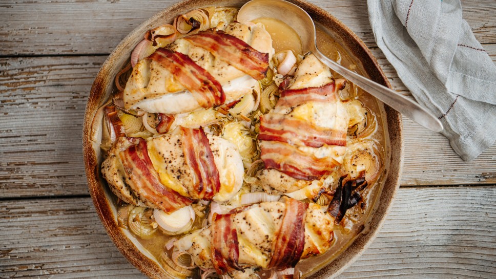 SPAR Mahlzeit Gefülltes Hühnchen mit Lauch aus dem Ofen