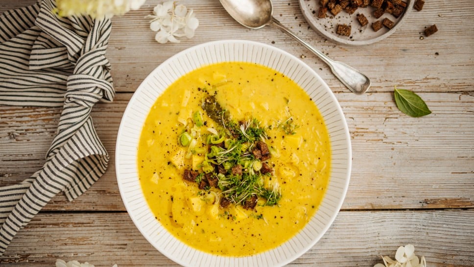 Erdäpfel-Lauch-Suppe