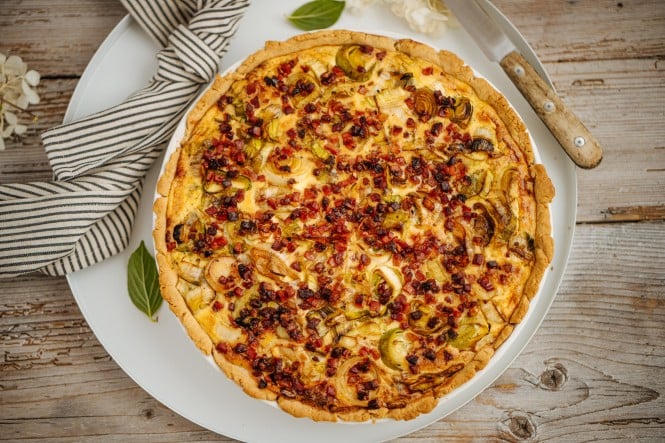 SPAR Mahlzeit Knuspriger Lauchkuchen mit Speck
