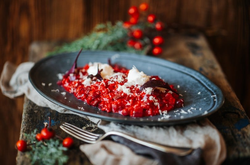 Rote Rüben Risotto mit Schafskäse und Kren SPAR Kohlsprossen 300 G
