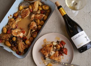 Castelfeder Pinot Bianco zu Hendl Cacciatore