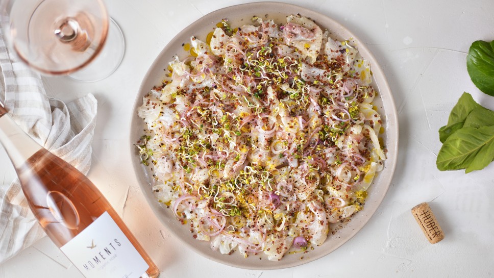 Markus Huber Rose Moments zu Saiblingscarpaccio