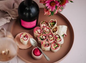 Pink-Wraps-mit-Hühnchen