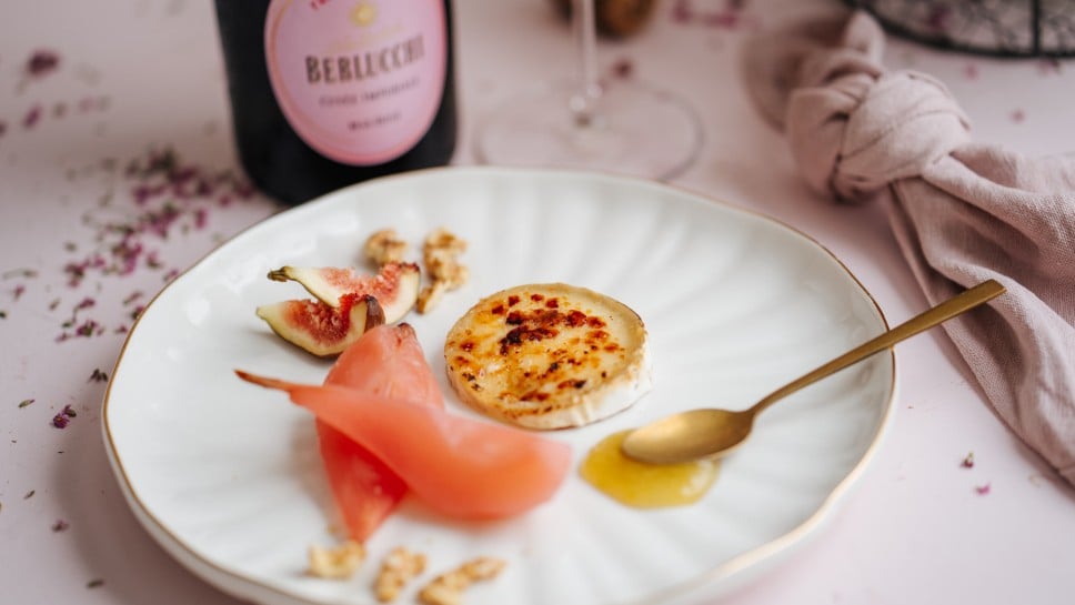 Rose-Birnen-mit-Ziegenkäse