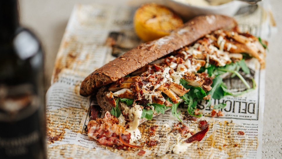 Baguette mit Hühnchen