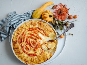 SPAR Mahlzeit Cremiges Erdäpfel-Kürbis-Gratin