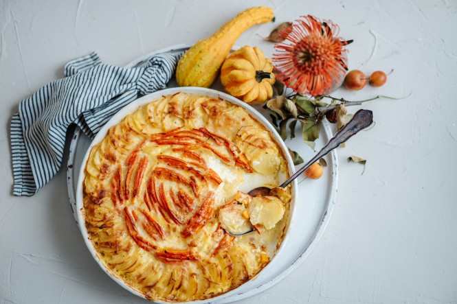 SPAR Mahlzeit Cremiges Erdäpfel-Kürbis-Gratin