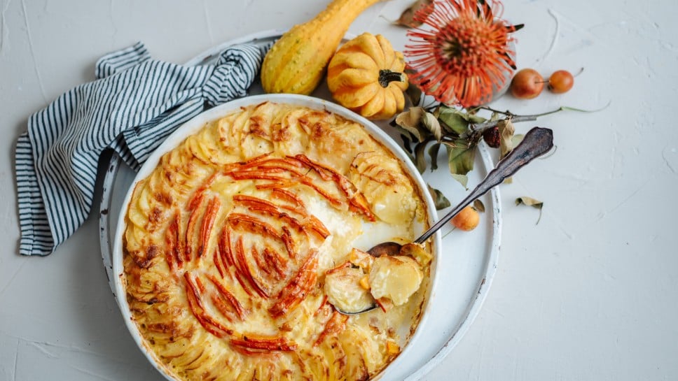 SPAR Mahlzeit Cremiges Erdäpfel-Kürbis-Gratin