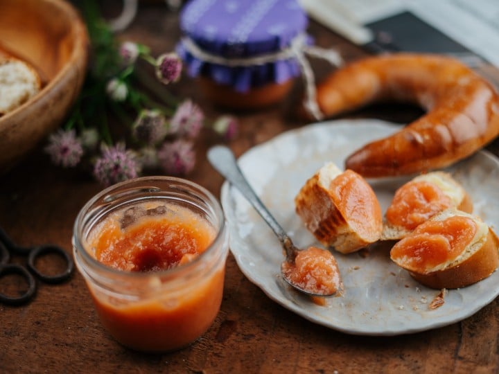 Pfirsich-Bananen-Thymian Marmelade