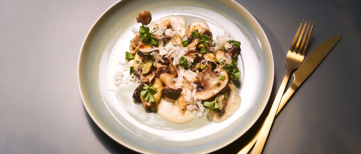 Pilzragout mit Schupfnudeln
