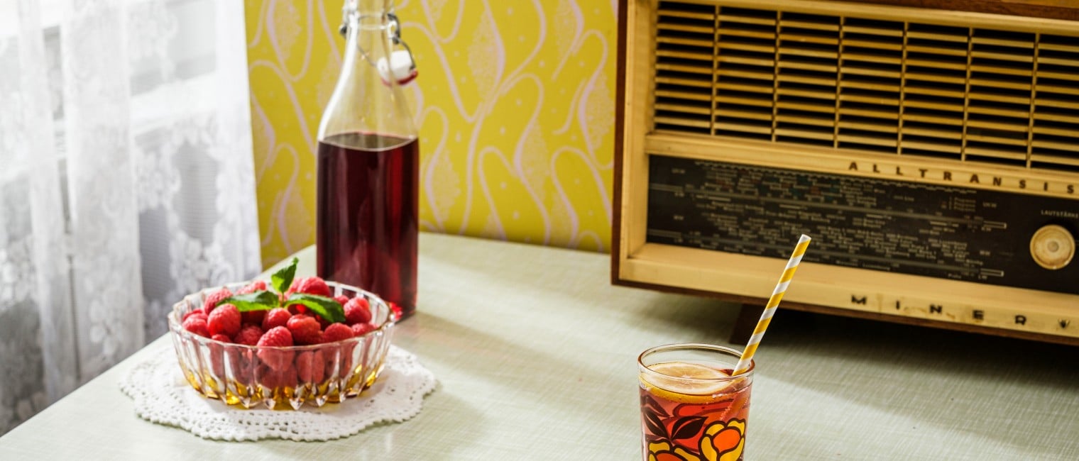 Omas selbstgemachter Himbeersirup