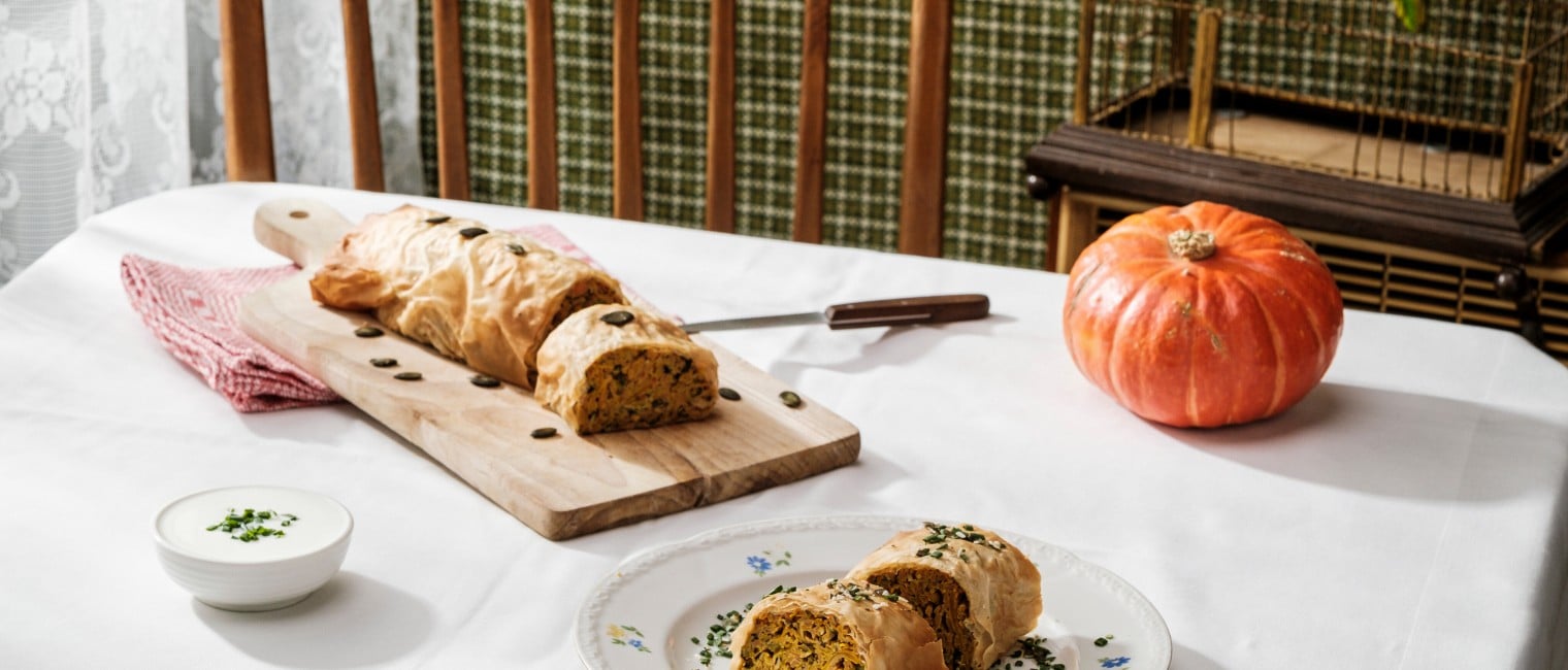 Omas pikanter Kürbisstrudel