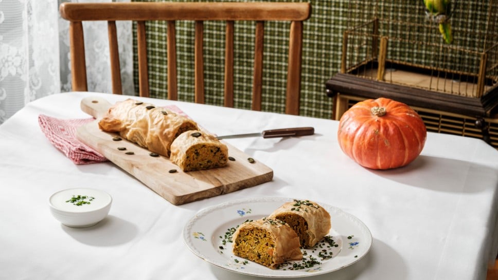 Omas pikanter Kürbisstrudel