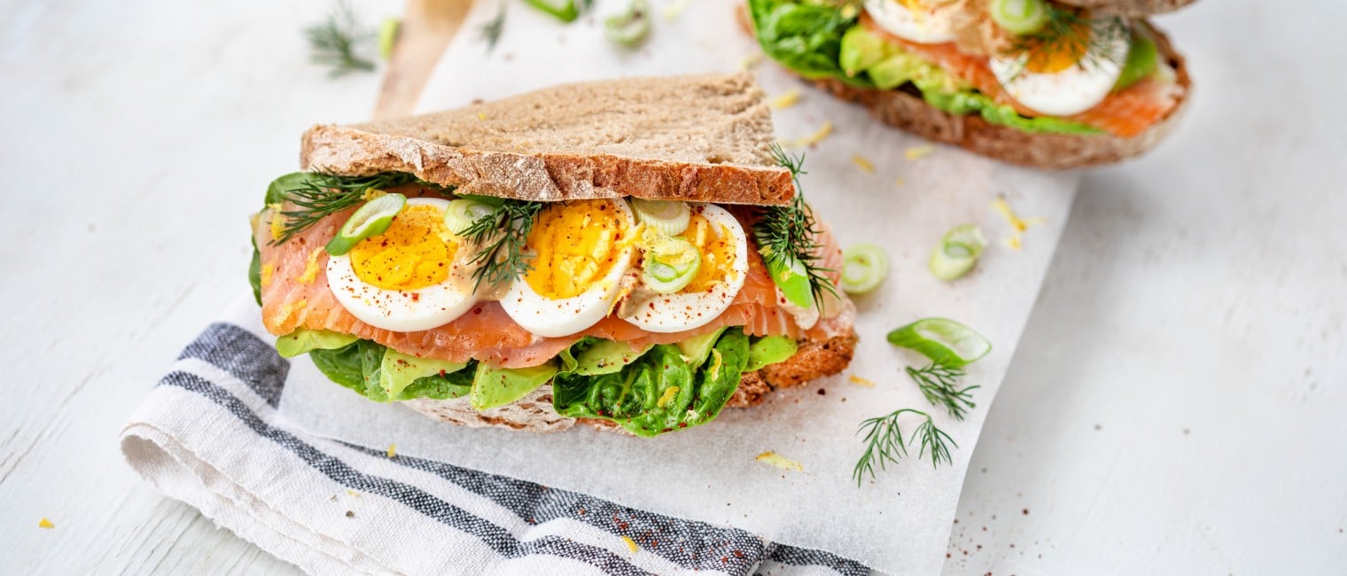 Lachs und Avocado Sandwich
