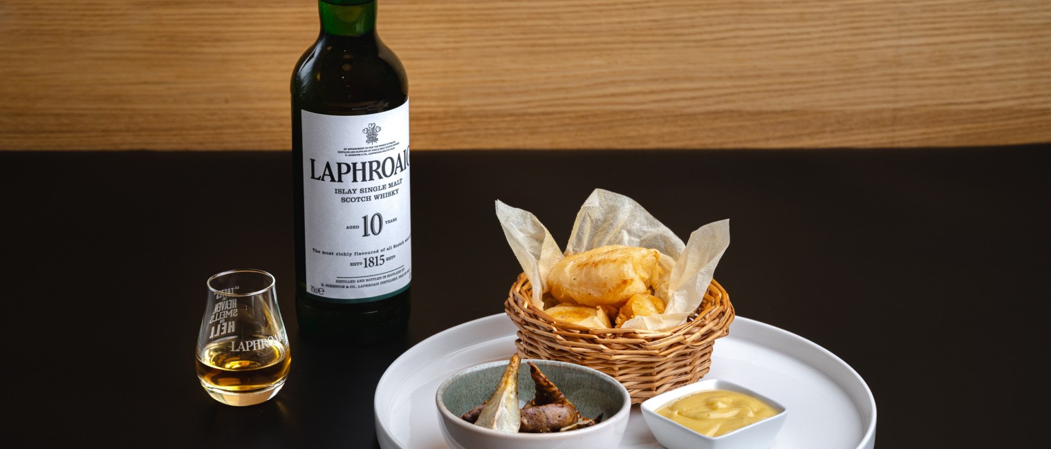 Donau Fish and Chips mit Laphroaig Rouille