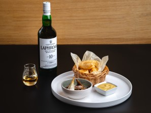 Donau Fish and Chips mit Laphroaig Rouille